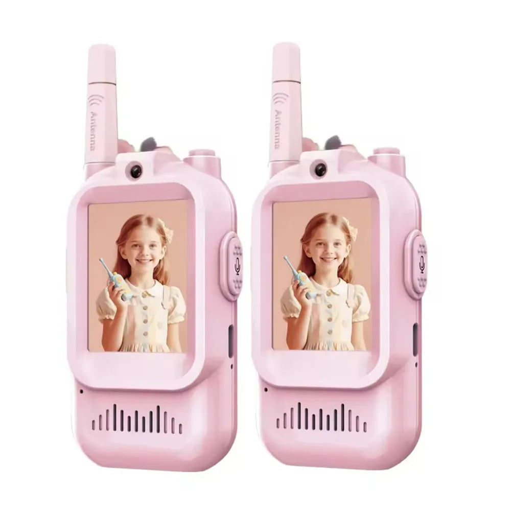 Magecam Video Walkie Talkies for Kids 2 Pack Rechargeable Intercom Walkie-talkie 2 Screen One-Click Call Child Video Intercom