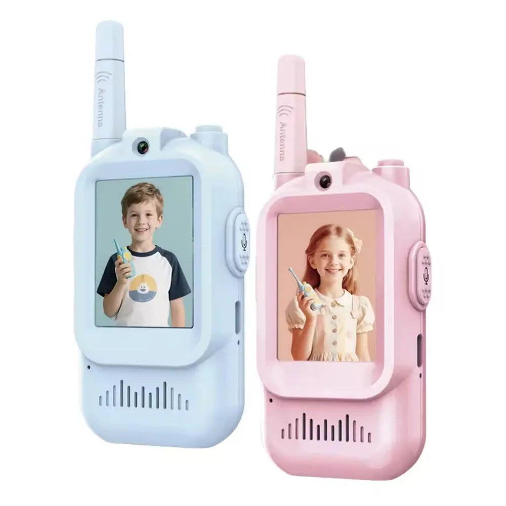 Magecam Video Walkie Talkies for Kids 2 Pack Rechargeable Intercom Walkie-talkie 2 Screen One-Click Call Child Video Intercom